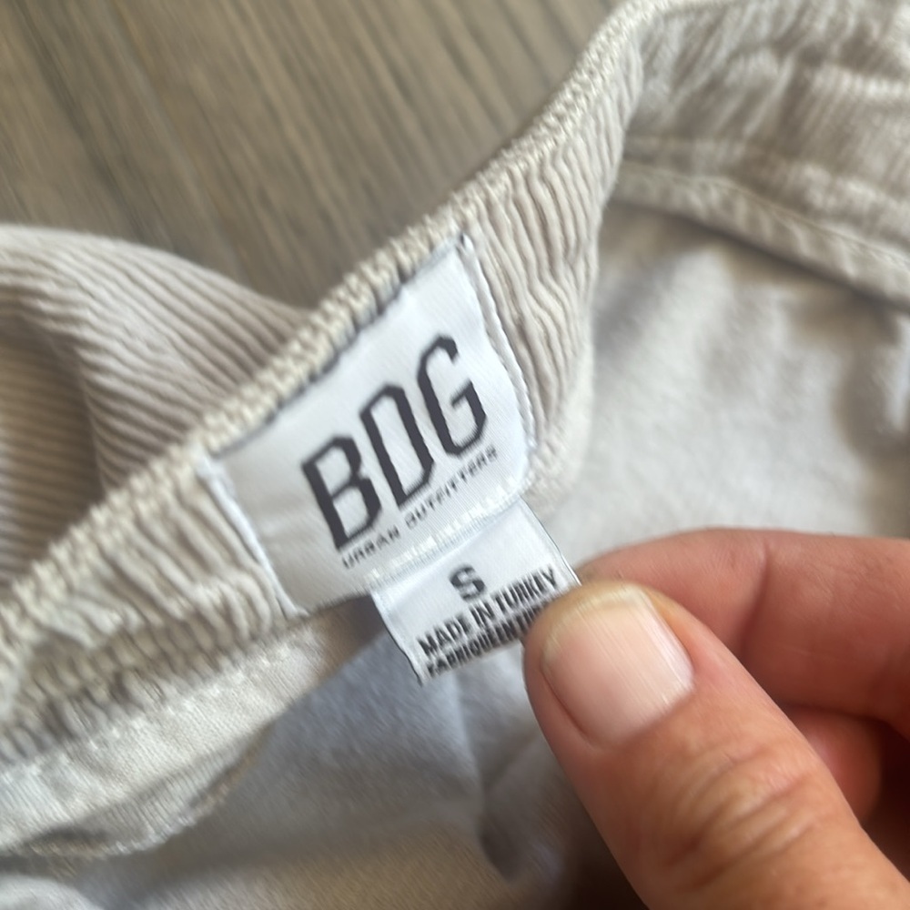 BDG | Urban Outfitters Grey Corduroy Pleated Skater Skirt Size Small - Picture 6 of 12